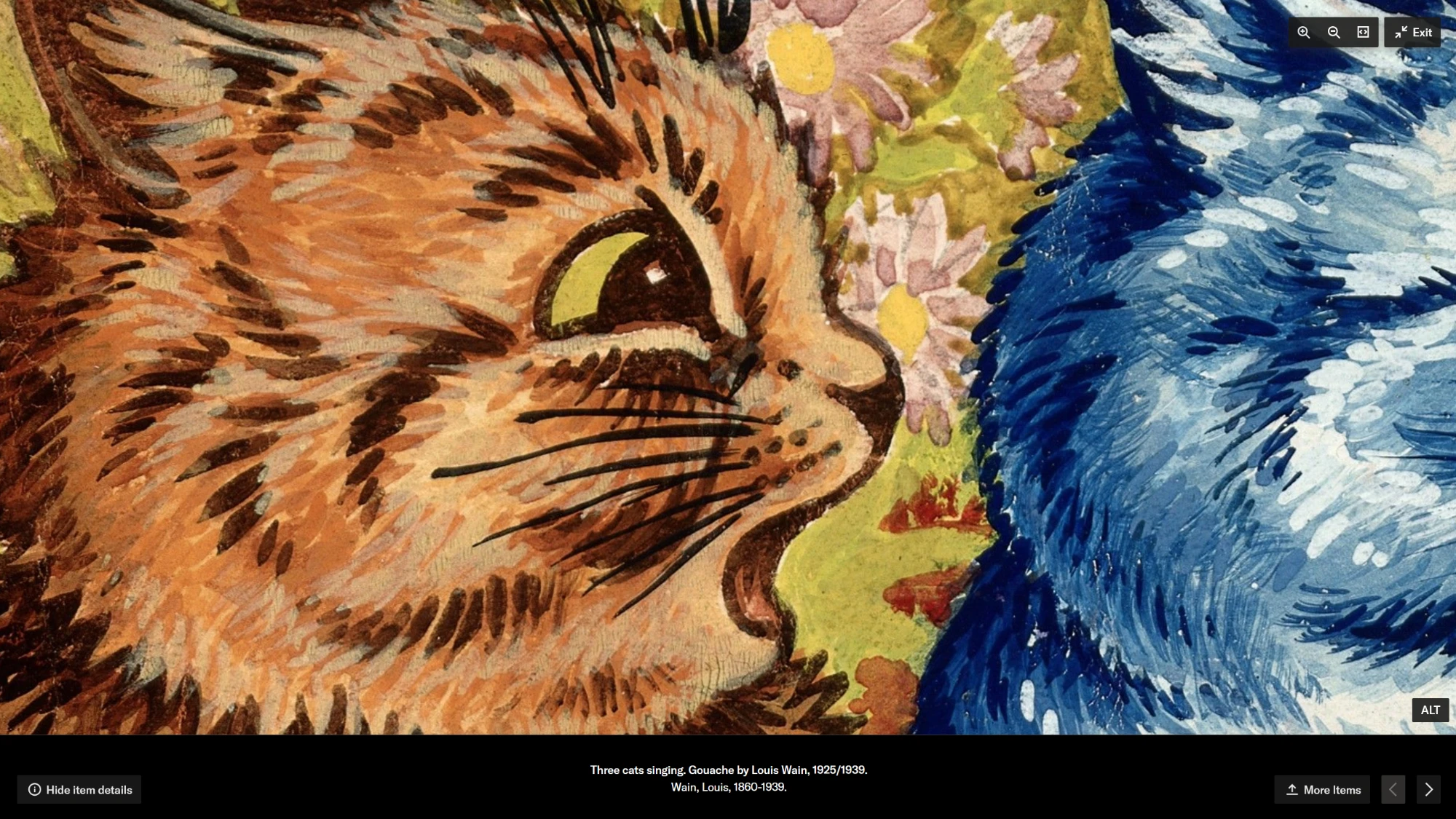 JSTOR image viewer zoomed in on a painting detail