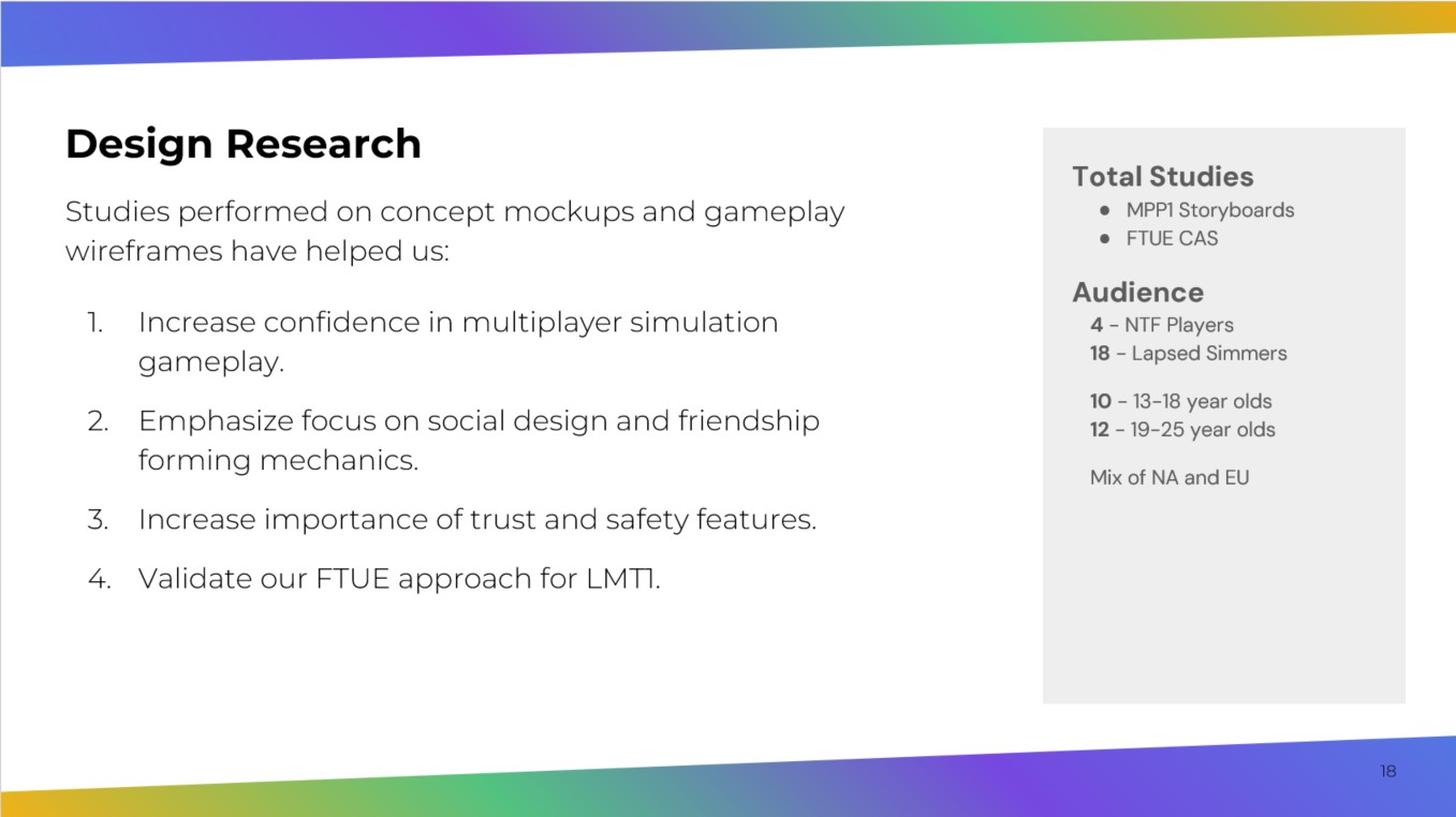 Design research summary slide