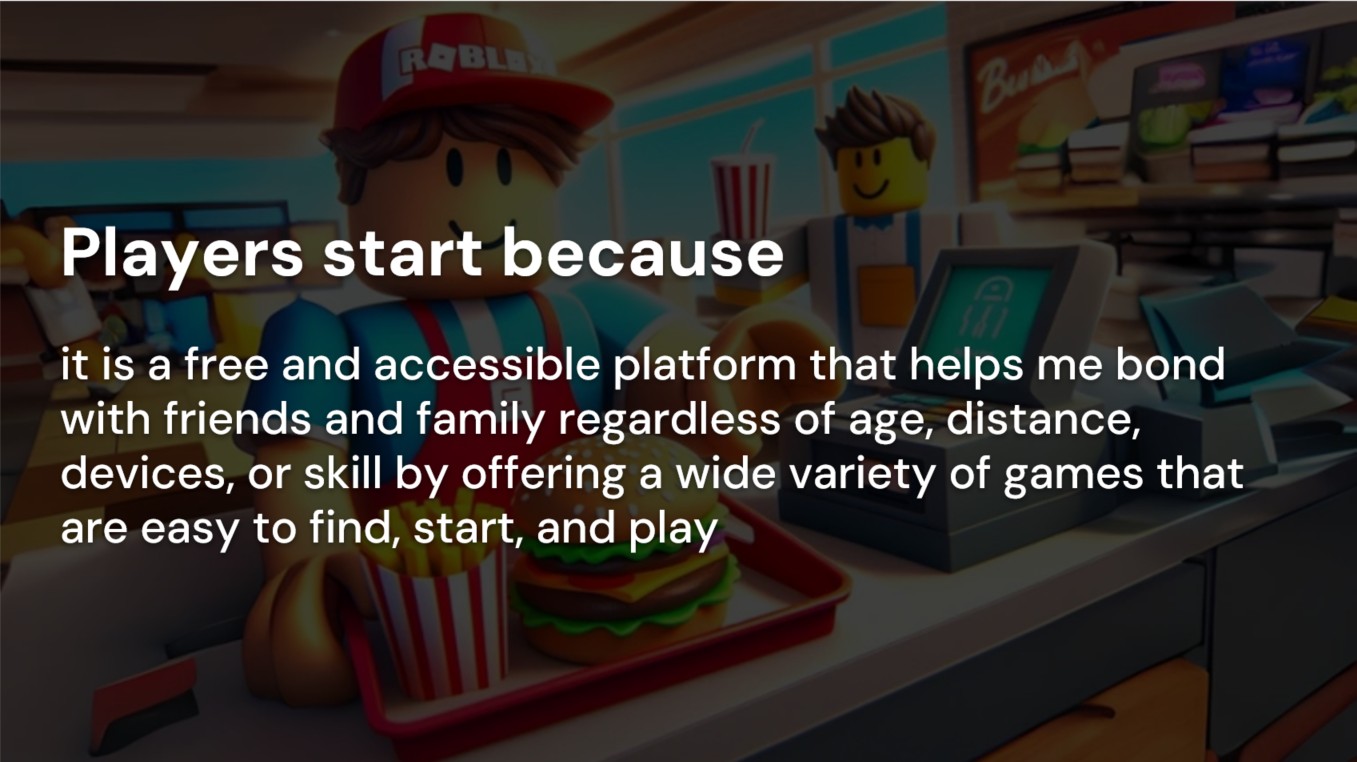 Why players start playing Roblox