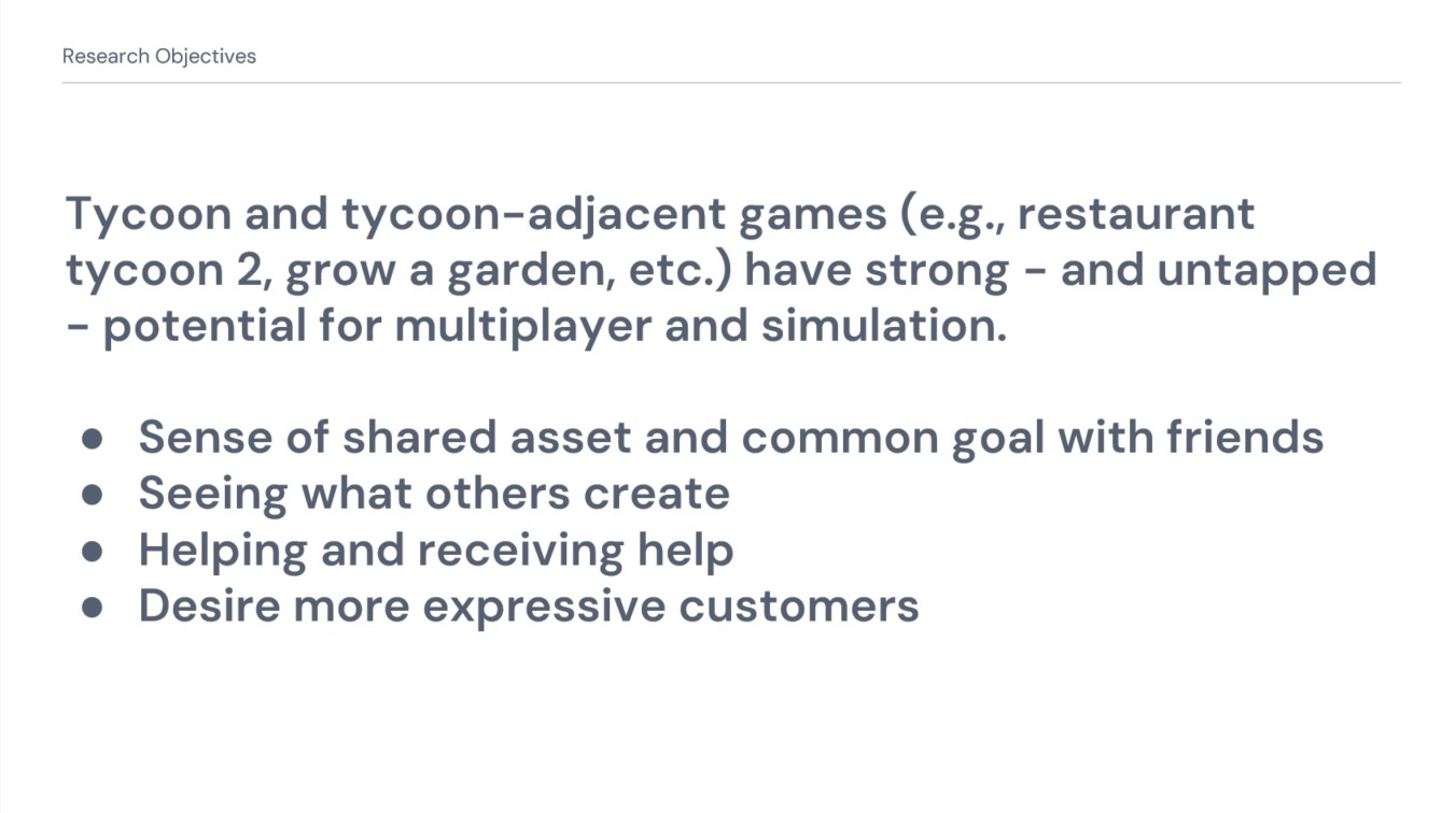 Tycoon and tycoon-adjacent games have strong and untapped potential