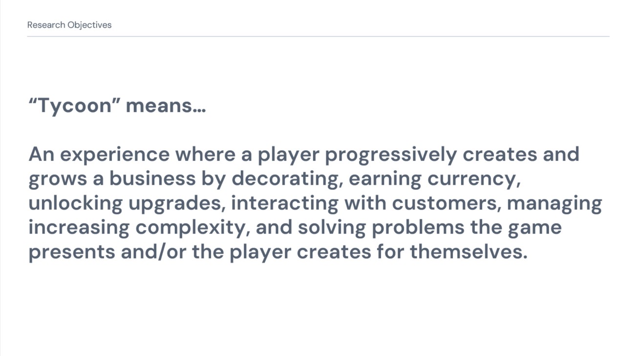 Definition of what tycoon means for the studio